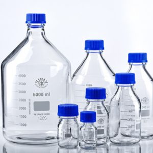 Flacons ISO gradués en verre 50 mL GL32- FLV1