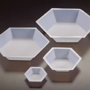 Weighing dishes, PS, anti-static, hexagonal